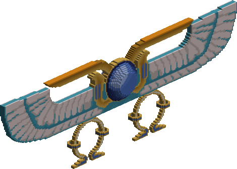Ancient Egyptian Winged Serpent Statue 03