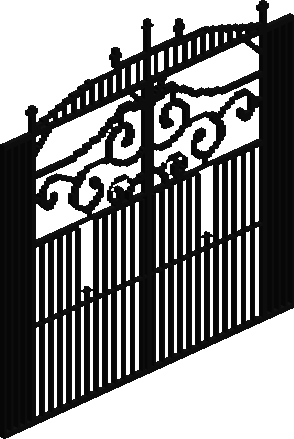 Black Fence Gate