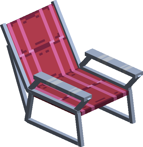 iv2 Games - Red Beach Chair