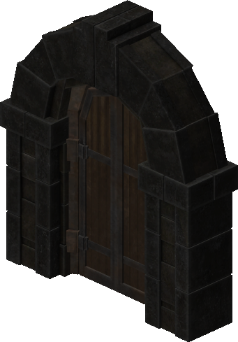 Dungeon Stone Gate - 02 (Wooden Door)