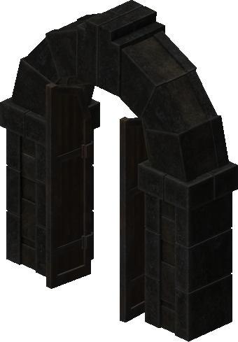 Dungeon Stone Gate - 02 (Wooden Door)