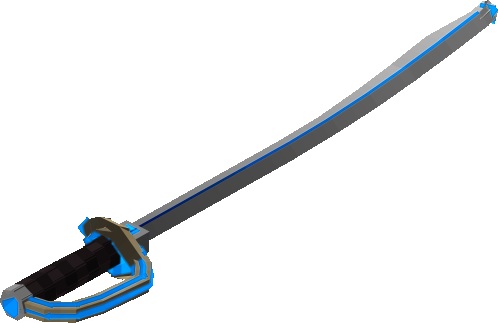 Blue Diamond Gold Cutlass Pirate Sword - 001