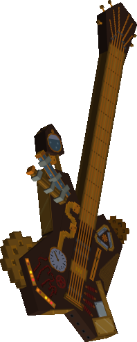 Giant steampunk guitar 