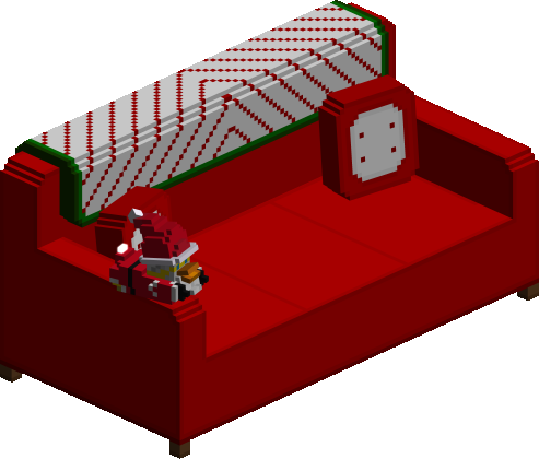 Christmas Couch - Santa Holiday Red Furniture