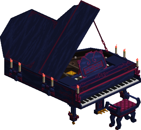 Gothic grand piano