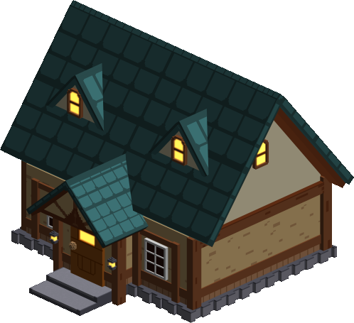 Teal Roof House
