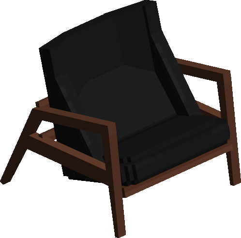 Black Mid-Century Lounge Chair