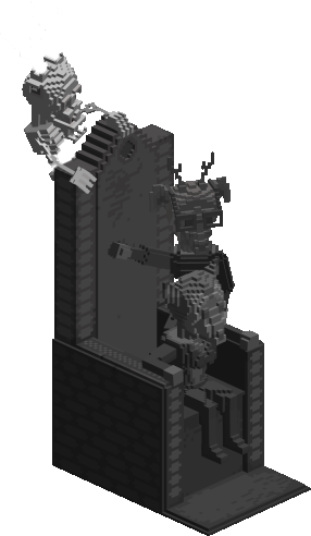 Throne Statue of Deer Sisters
