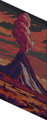 Volcano wall paint