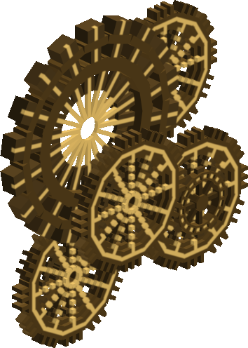 Group Of Gold Gears