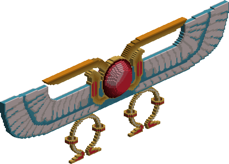 Ancient Egyptian Winged Serpent Statue 01