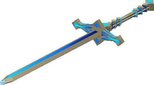 Blue Diamond Gold Blade Sword