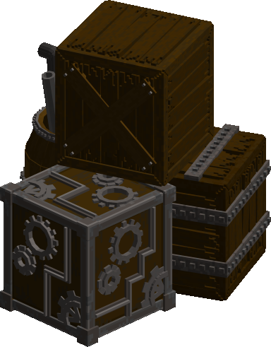 Randomly Stacked Wooden Boxes