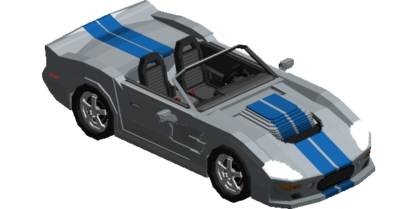 The Sandbox 1998 1999 Shelby Series 1 Silver with Blue Stripes