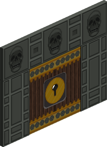 Golden Key Gate 3 Skulls