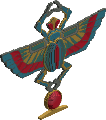 Ancient Egyptian Winged Scarab Statue 02