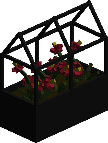 Small Red Flowers in Planter