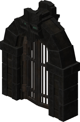 Dungeon Stone Gate - 04 (Skull Deco)