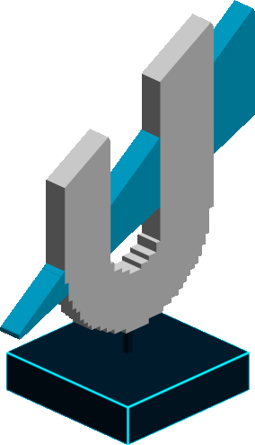Unstoppable Domains Spinning Logo Statue