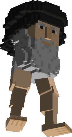 Walking old man head 