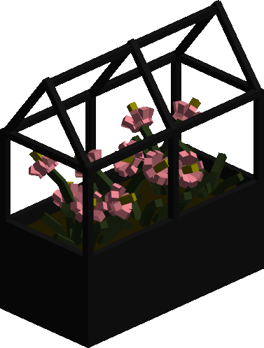 Small Pink Flowers in Planter