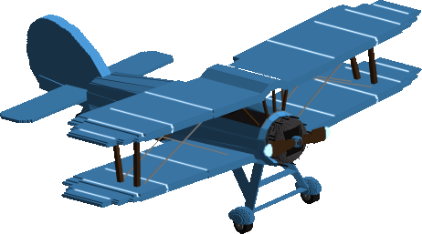 Metaverse Biplane - Blue