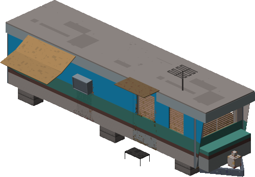 Mobil Home closed door