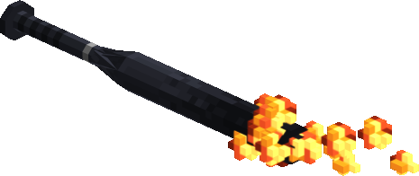 Black Bat with Fire