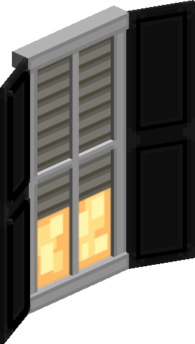 White Window with Black Shade