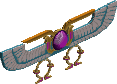 Ancient Egyptian Winged Serpent Statue 02