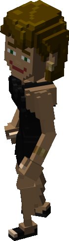 Lady in Black Dress - Gold Accessories 1